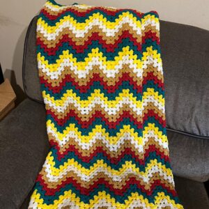 Blanket/ Throw Granny Ripple Stitch Crochet Handmade