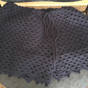 Shorts with Drawstring- Crochet Handmade Granny Squares